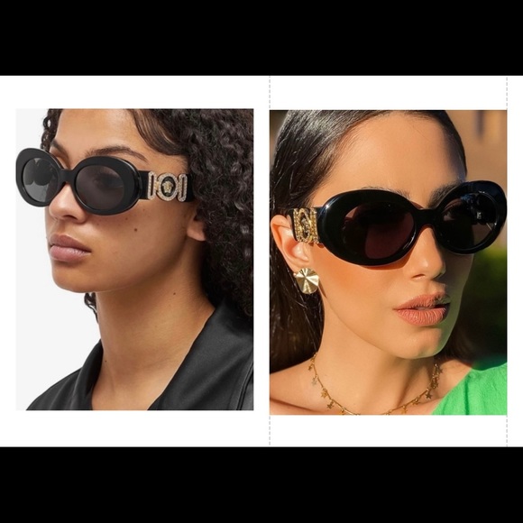 VERSACE MEDUSA OVAL AS SEEN ON EMILY RATAJKOWSKI FOR 2022 VERSACE CAMPAIGN - Picture 5 of 16